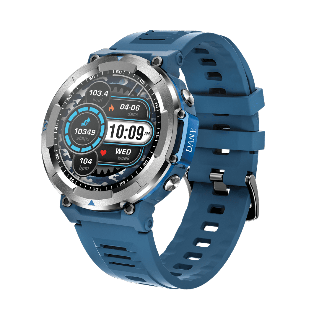 DANY D-Force Smartwatch | 1.32" HD LCD Display | Bluetooth Calling Smart Watch | Heart Rate, SpO2 & Blood Pressure Monitor | IP67 Water Resistant | Sports & Fitness Tracker | Android & iOS Compatible
