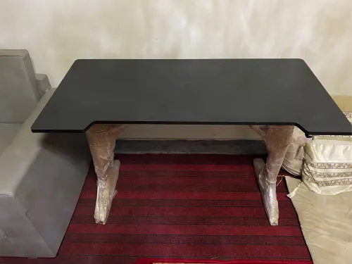 48 Inches Gaming Table With High Gloss Top LED Lights PC Gaming Desk Cyber 17, water proof