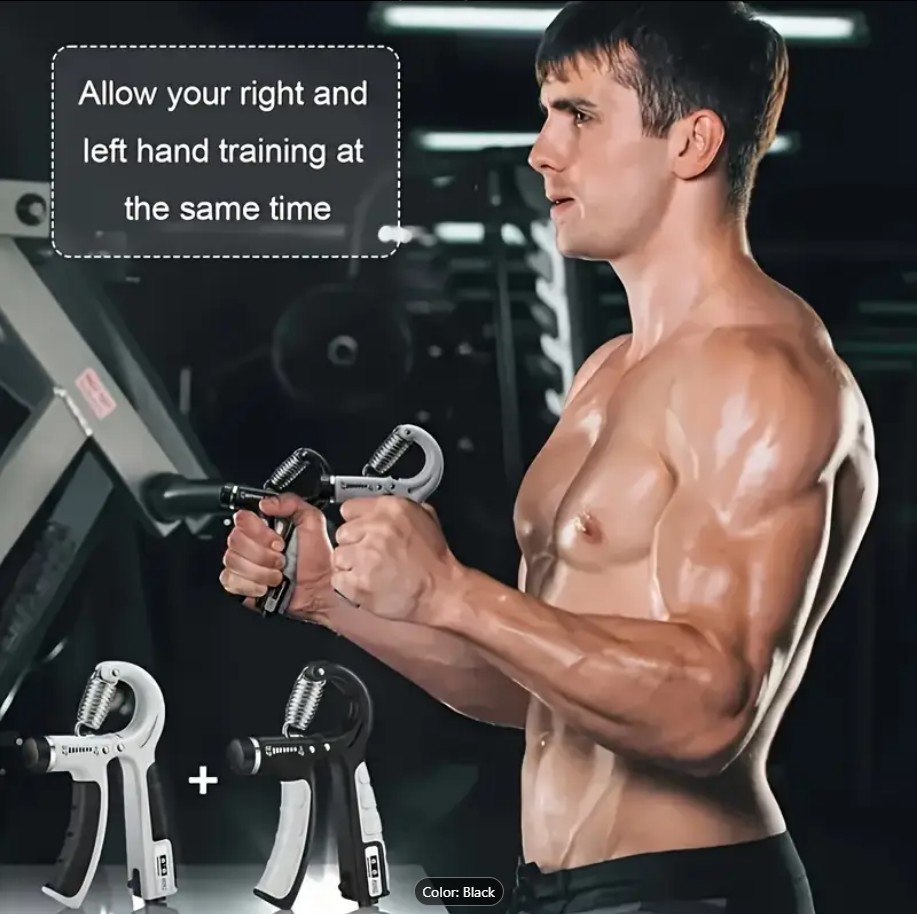 Adjustable Hand Grip Power Exerciser – Forearm & Wrist Strengthener Gripper with Built-In Counter | Gym Fitness Training Grip Booster