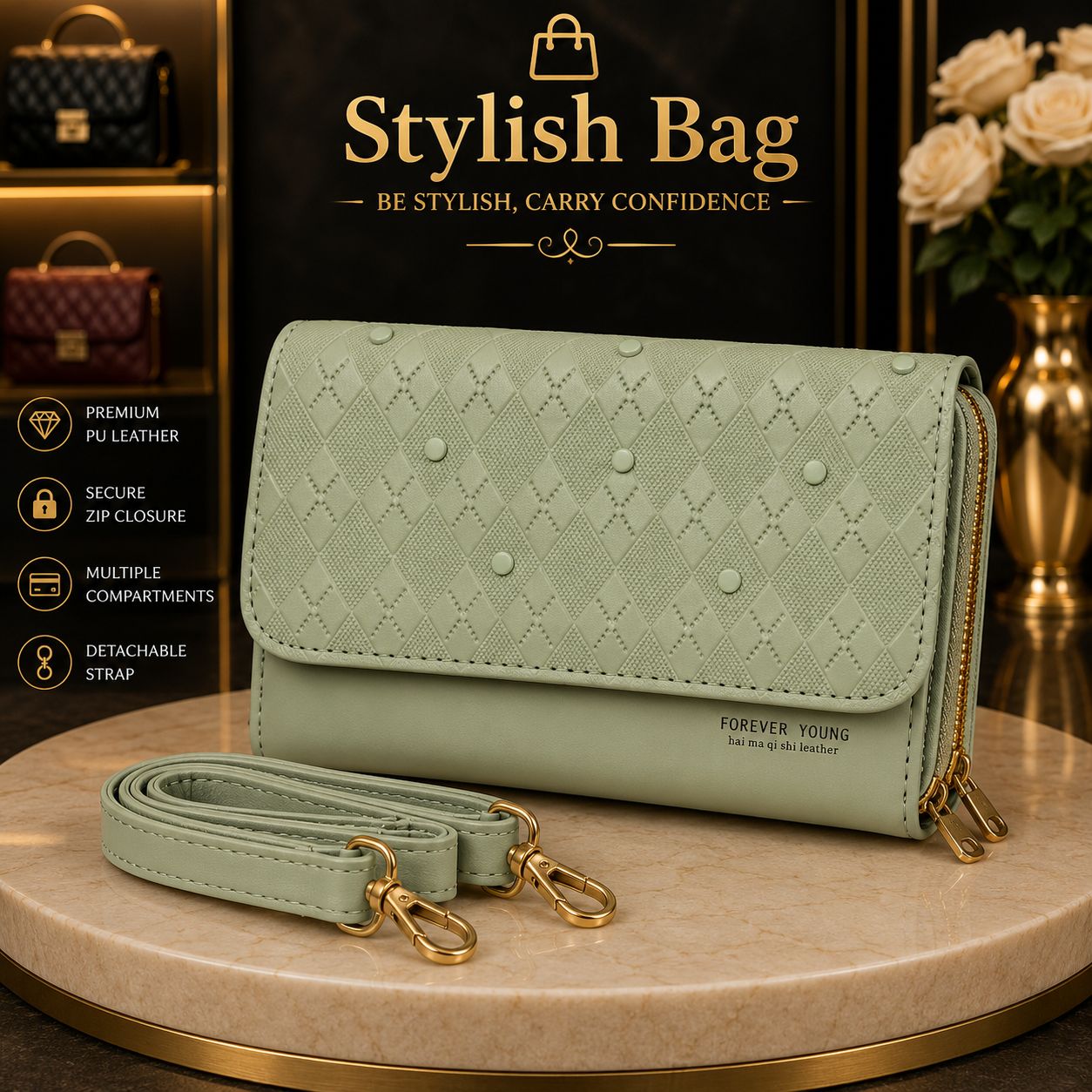 Stylish Mall_  Women Phone Bags Small Shoulder Handbag Crossbody Messenger Bags Ladies Coin Purse Money Wallet Card Holder lady pouch cluthes bag Wallet For Girls