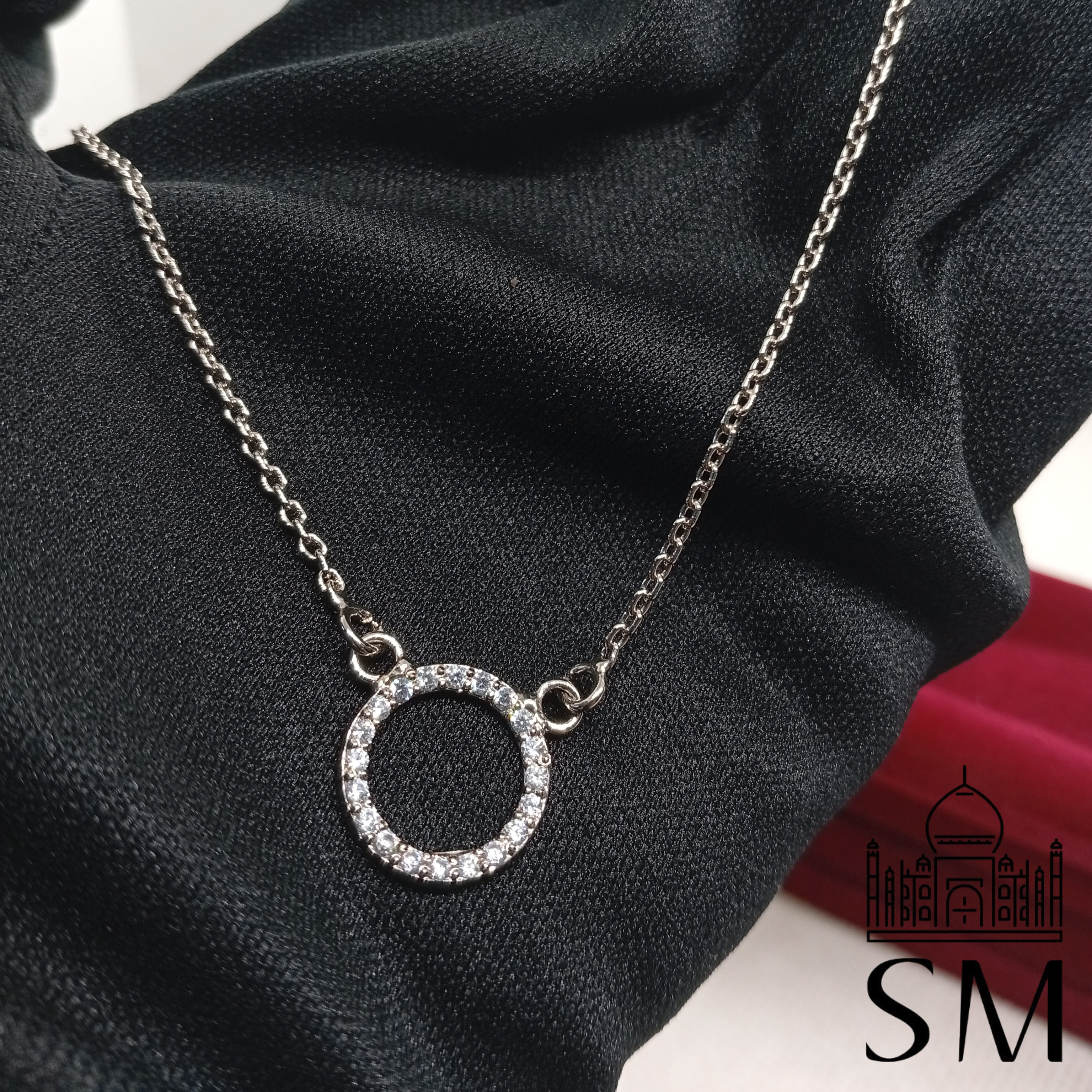 925 Silver (Chandi) Necklace || Halo Circle Necklace || Pure Chandi