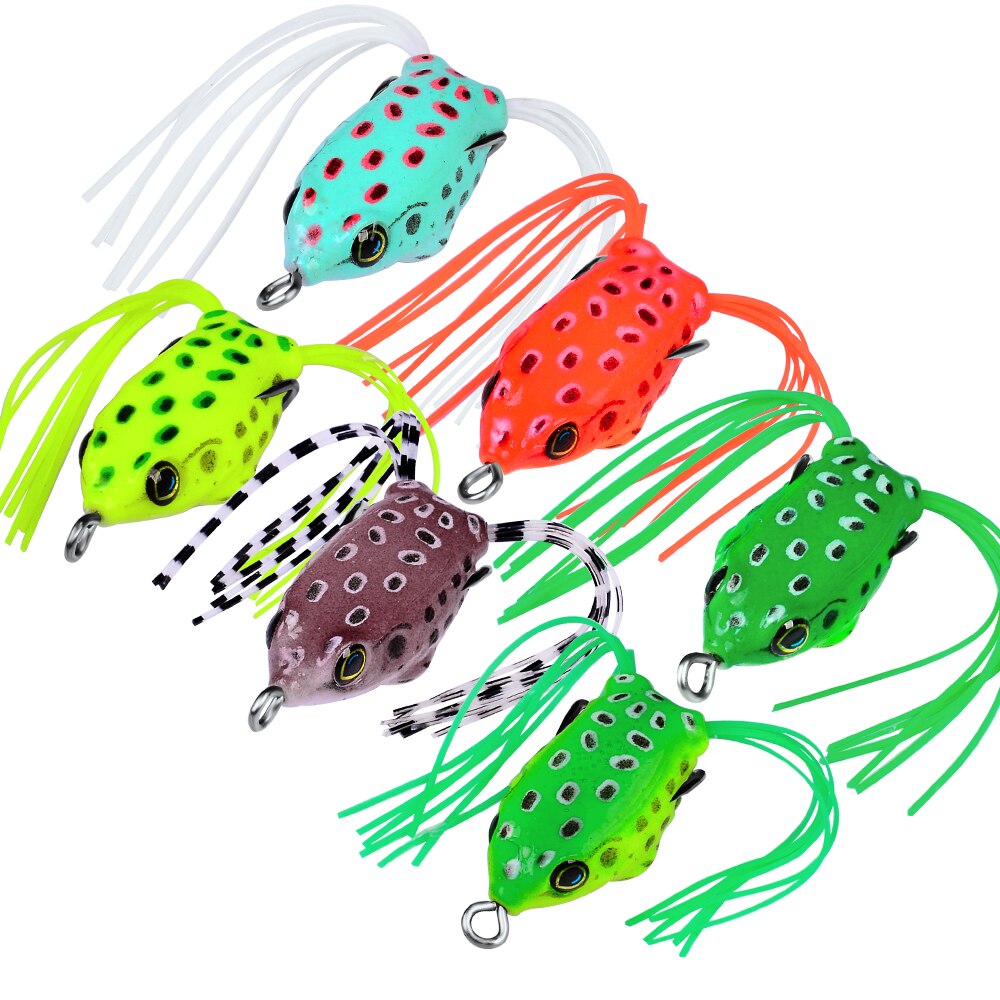 ETOP】1PC/6 Floating Frog Bait 4cm-4.5g Soft Tube Lure Silicone Fishing  Wobblers Artificial Ray Frog Swimbait Pesca Isca