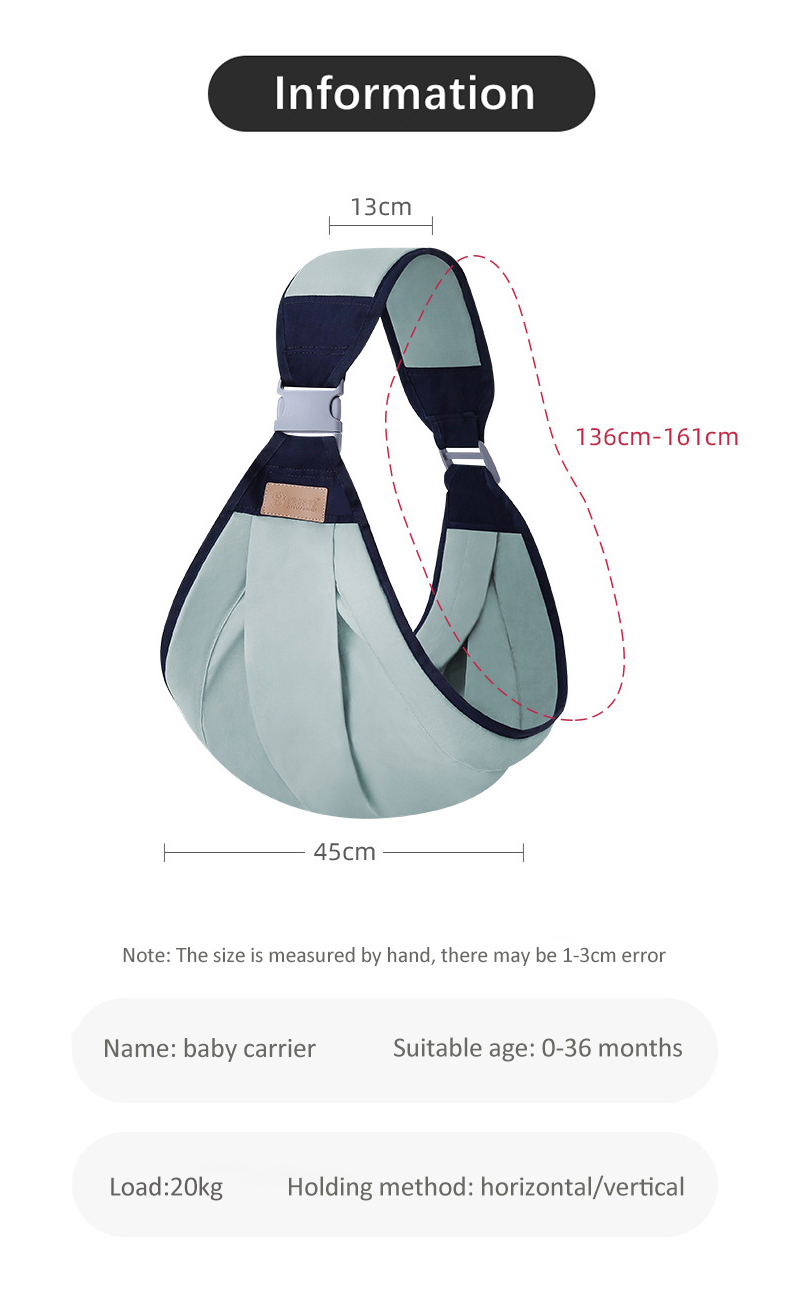 Imported Quality Baby Wrap Carrier Newborn Sling Breathable Cotton Baby Sling Wrap Carrier for Infant Newborn Breastfeeding Carriers