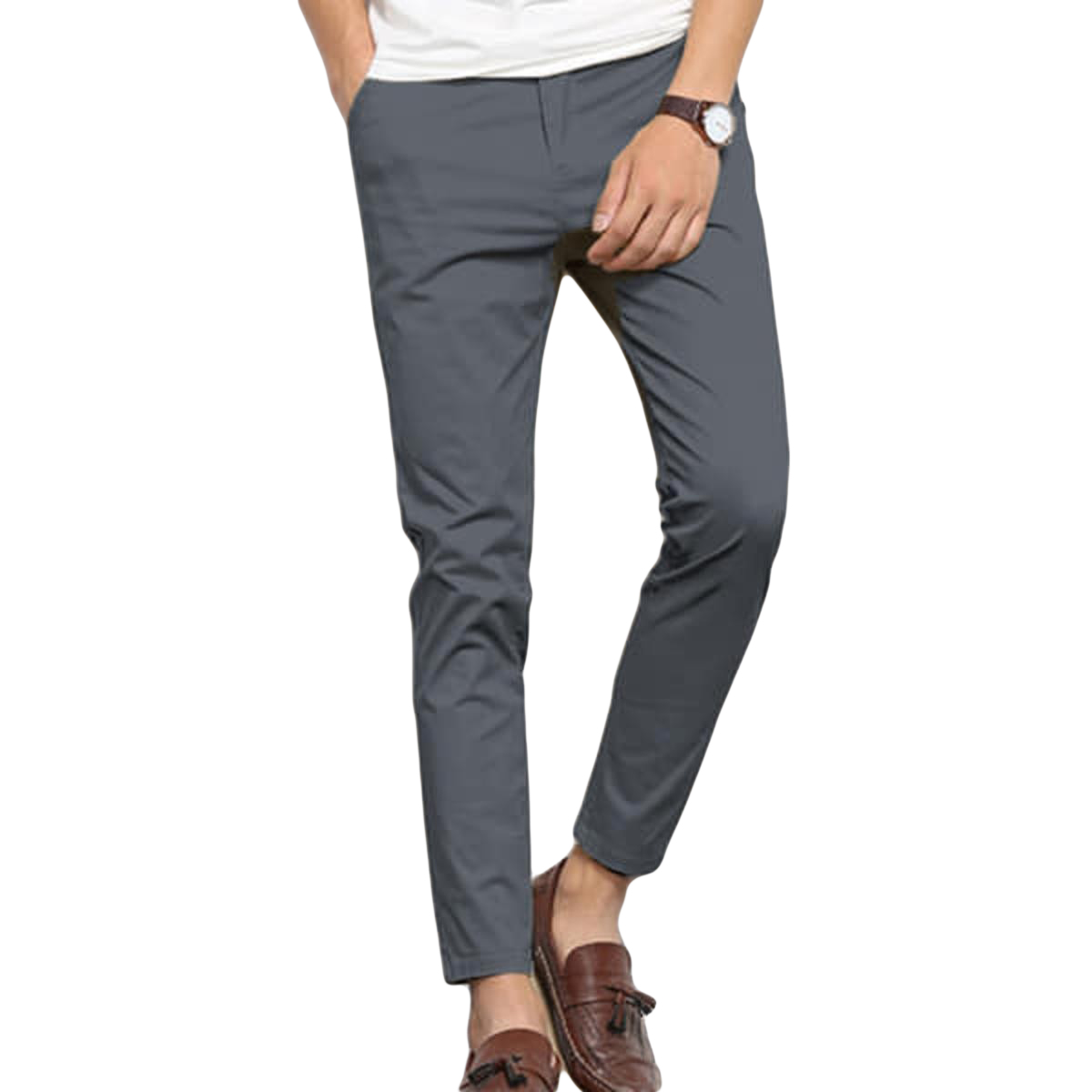 Cotton Jeans-Grey cotton jeans-Pants for Men-Jeans for Men