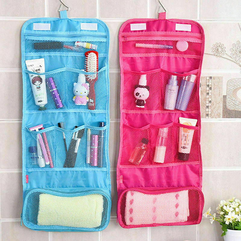 Large Folding Travel Toiletry Hanging Wash Bag Make Up Cosmetic Case
