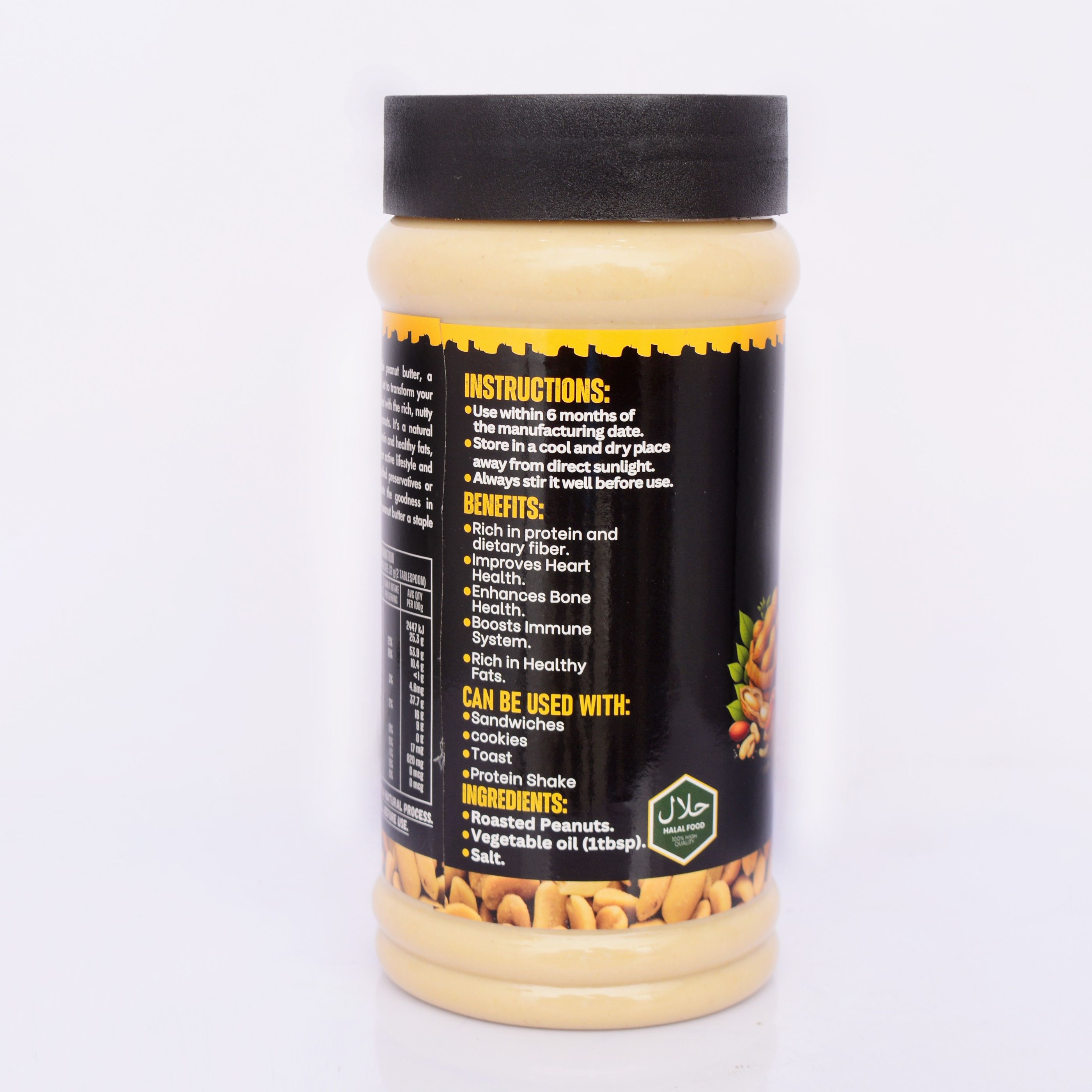 Protein Hub Crunchy Natural Peanut Butter – Keto-Friendly | 1 kg