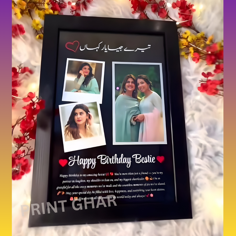 Personalized Photo Frame for Bestie♥️ – Custom Family & Birthday Gift for Men, Friendship Photo Frame, Free Shipping