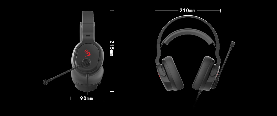 A4Tech Bloody G330P Wired Surround Sound Gaming Headphones 50MM Drivers 7 Color Light Black 18 3e245e4741bf8940e7382c80e1047040