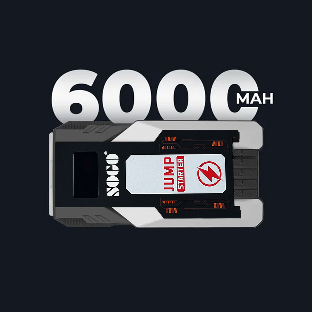 Car Battery Jump Starter, Air Compressor & 6,000mAh Power Bank X6
