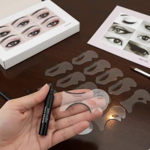 2/3/5/6 Pcs Eyeliner Stencils Winged Eyeliner Stencil Models Template Shaping Tools Eyebrows Template Card Eye Shadow Makeup Tool