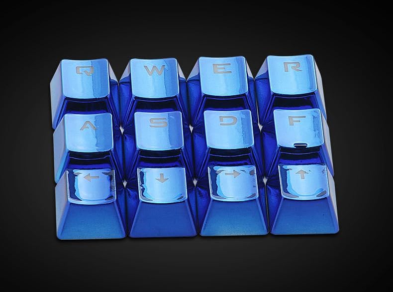 12 Key Keycaps Electroplated Metal Coating PBT Game Player Keycaps for ...