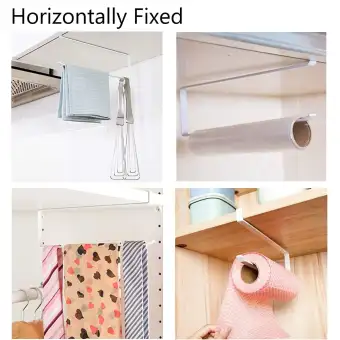 Paper Roll Hanger Underneath Cabinet Rack Holder Over The Door