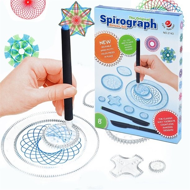 LUFEIS 28 Stück Spirograph, Spirograph Kinder, Spiral-Designer