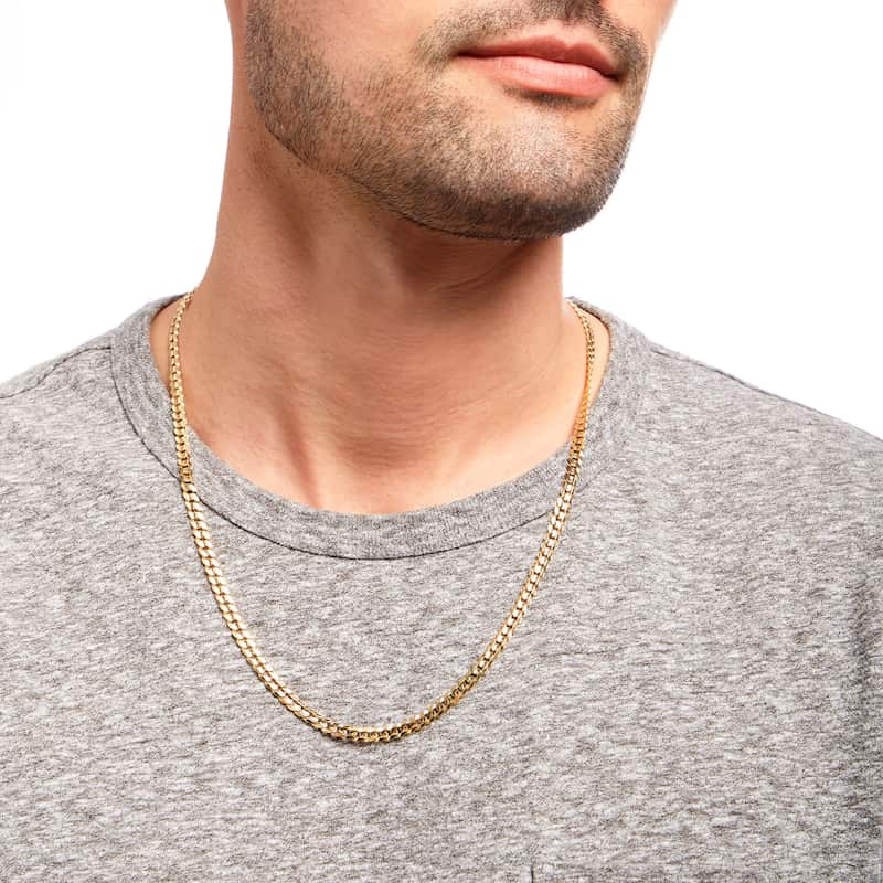 Silver Cubic Neck Chain for Boys Men Necklace Chain Fashion Trendy Boys Neck Chain