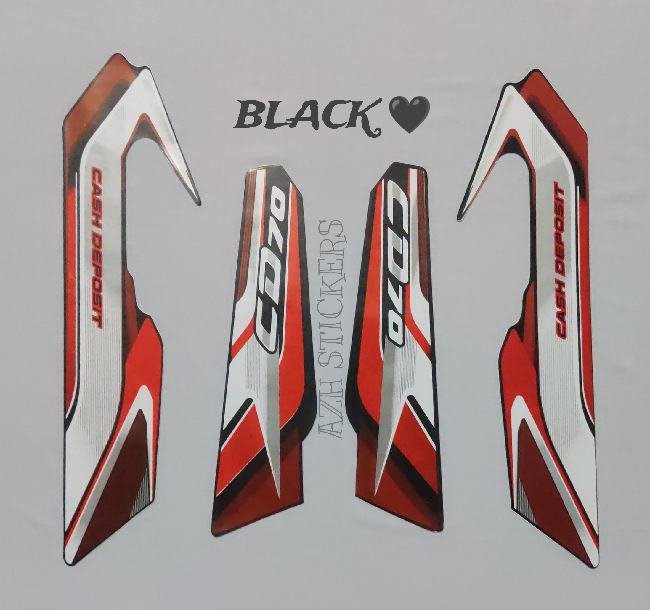 2025 Model Honda 70 Tanki Tapa Sticker ( COMPLETE SET ) Daraz.pk