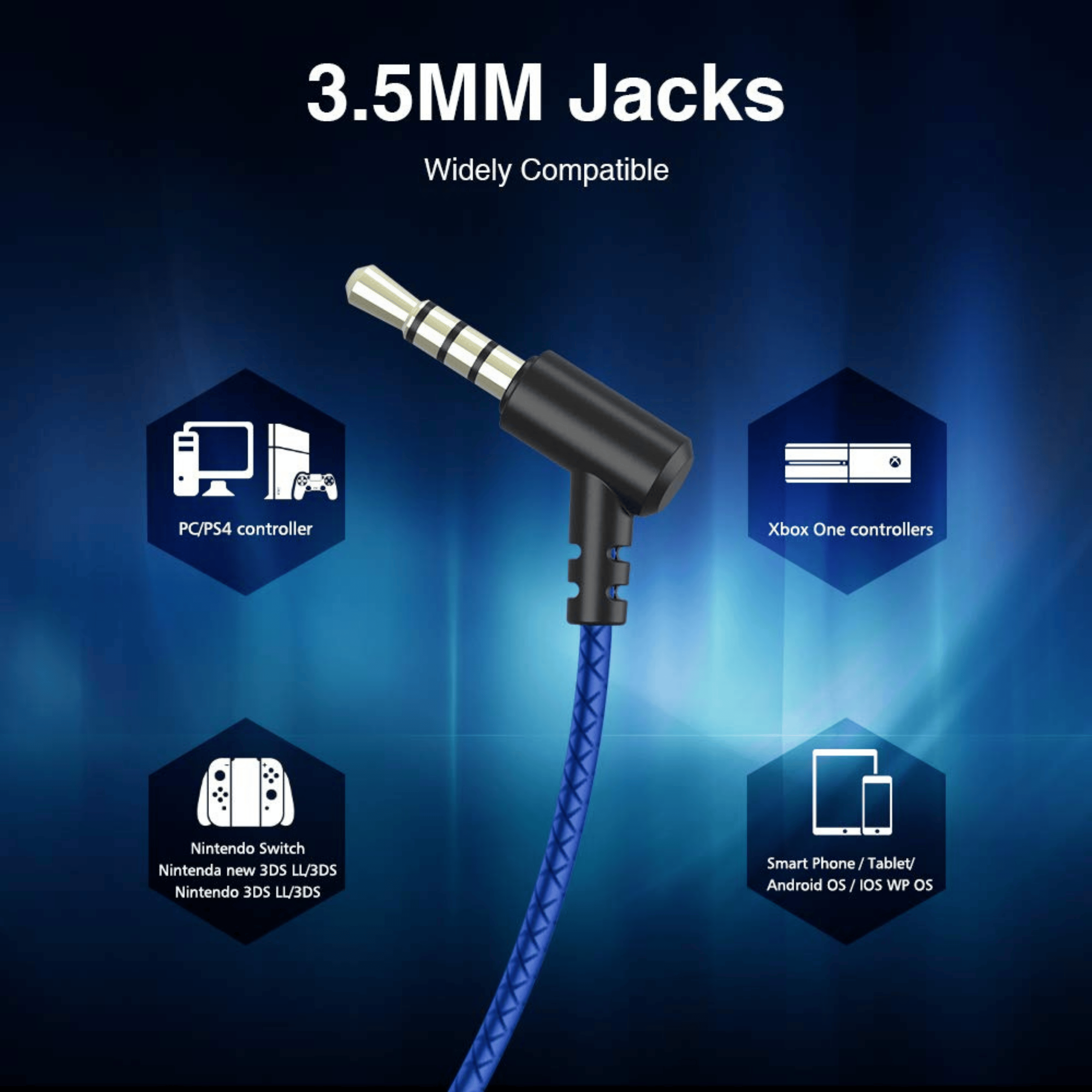 Gaming Handsfree with Dual & Detachable Mic | Wired Noise-Canceling In-Ear Gaming Earphones & Wired Gaming Earbuds | Gaming Headset & Headphones for Mobile, PC, PS4/PS5, Xbox, Switch | 3.5mm, Type-C, Lightning | Best for PUBG, COD, Free Fire, Fortnite