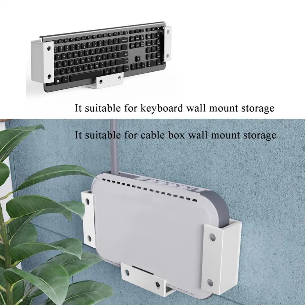 Metal Laptop Mount Under Desk Shelf Holder for Notebooks, Tablets, Cable Boxes, Modems, Smart TV Boxes