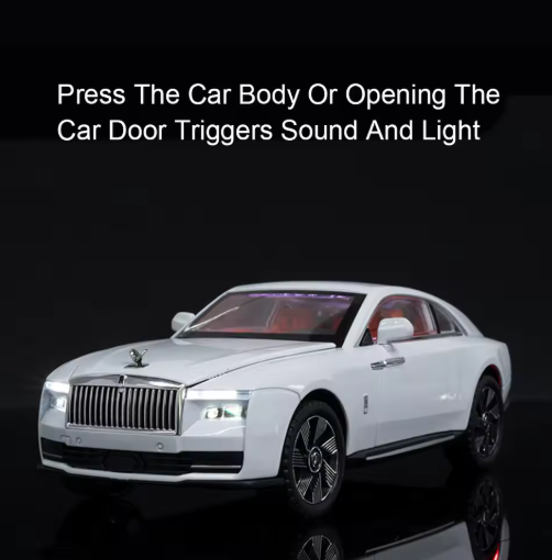 1:24 Rolls Royce Spectre Alloy Diecast Car Model – Sound & Light, 5 Doors Open, Luxury Collectible Toy Car for Kids & Gifts alternate view