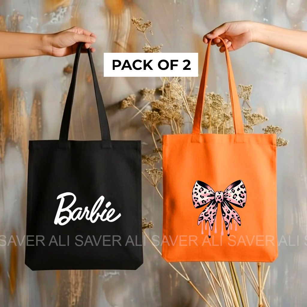 Trendy Free bear Tag Printed Tote Bag For Girls & Women