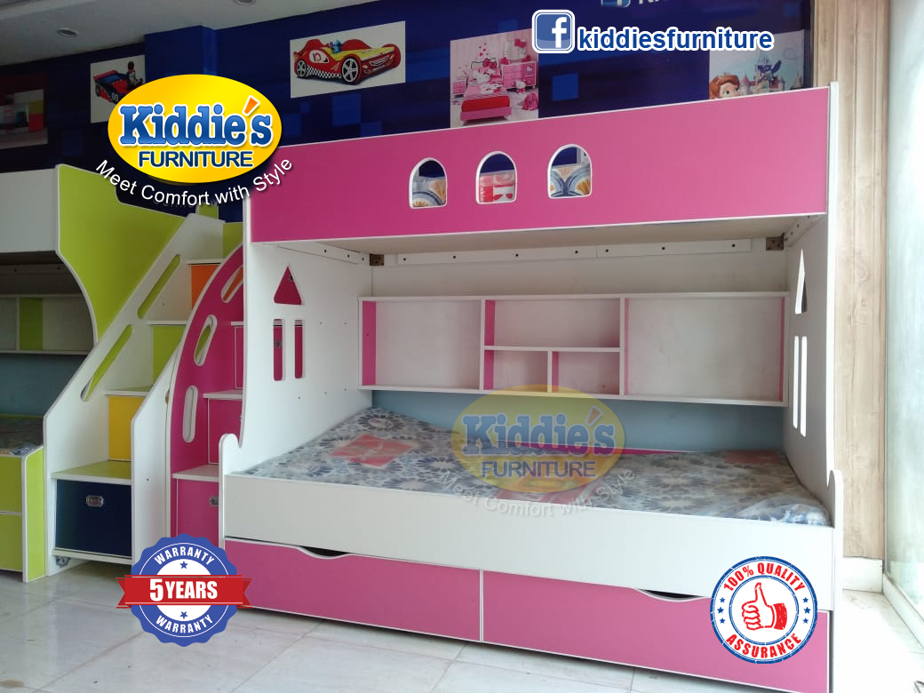 Baby Pink Bunk Bed