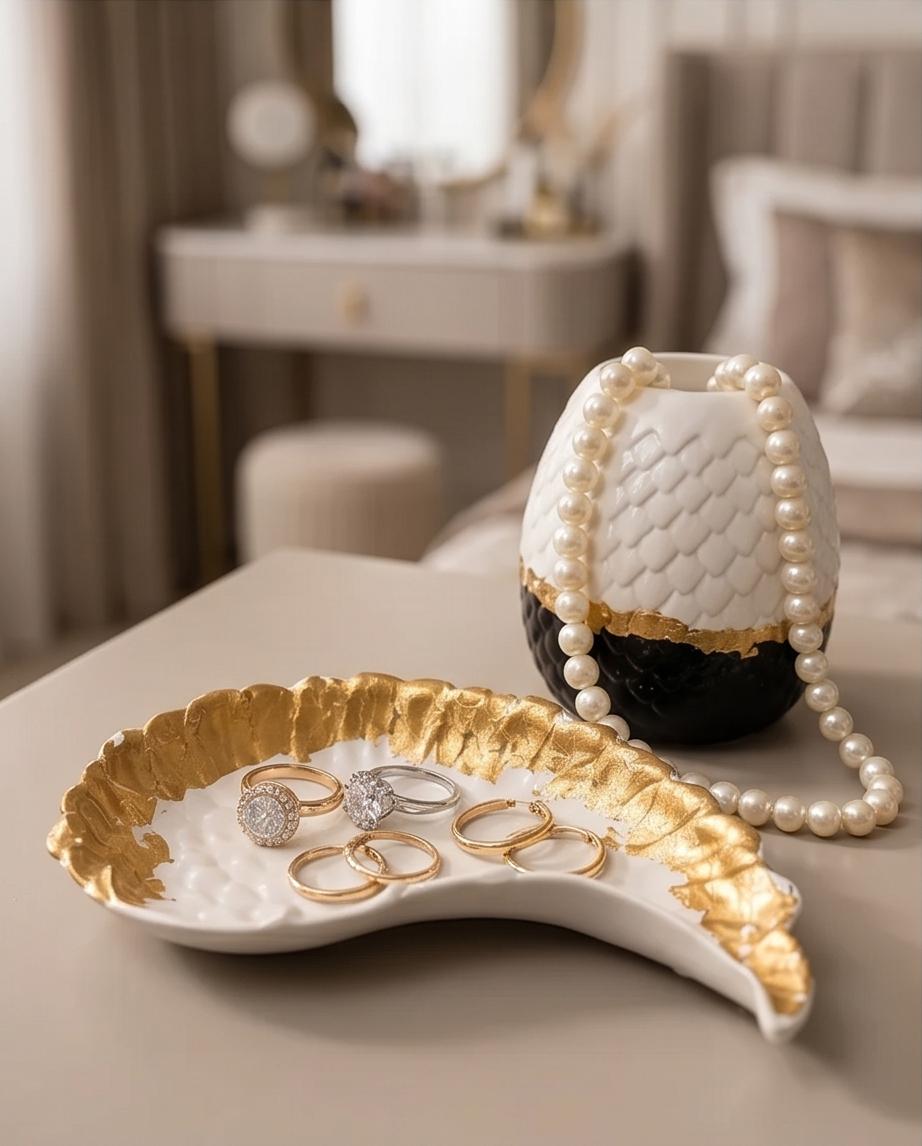 Donut Shape Ceramic Vase, Modern Luxury Home Decor, Perfect for Fresh or Artificial Flowers