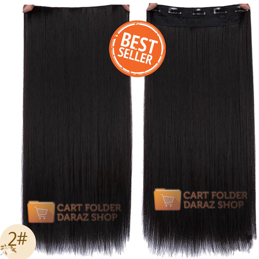 Long Hair Extension NEW FASHION 5 Clips In 26 Inches Straight Hair Extension ● Natural Brown Color (Default) ● Choose Color from Dark Brown and Black From Color Variations Above. ● Washable and Restyleable