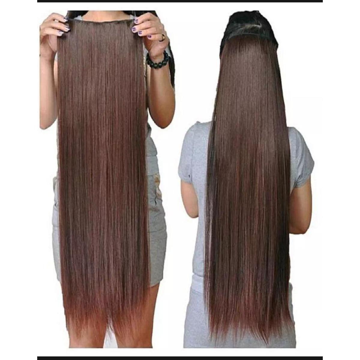 Pakistan Made Hair Extension wig Dark Brown for girls & women's 22 Inch's Long