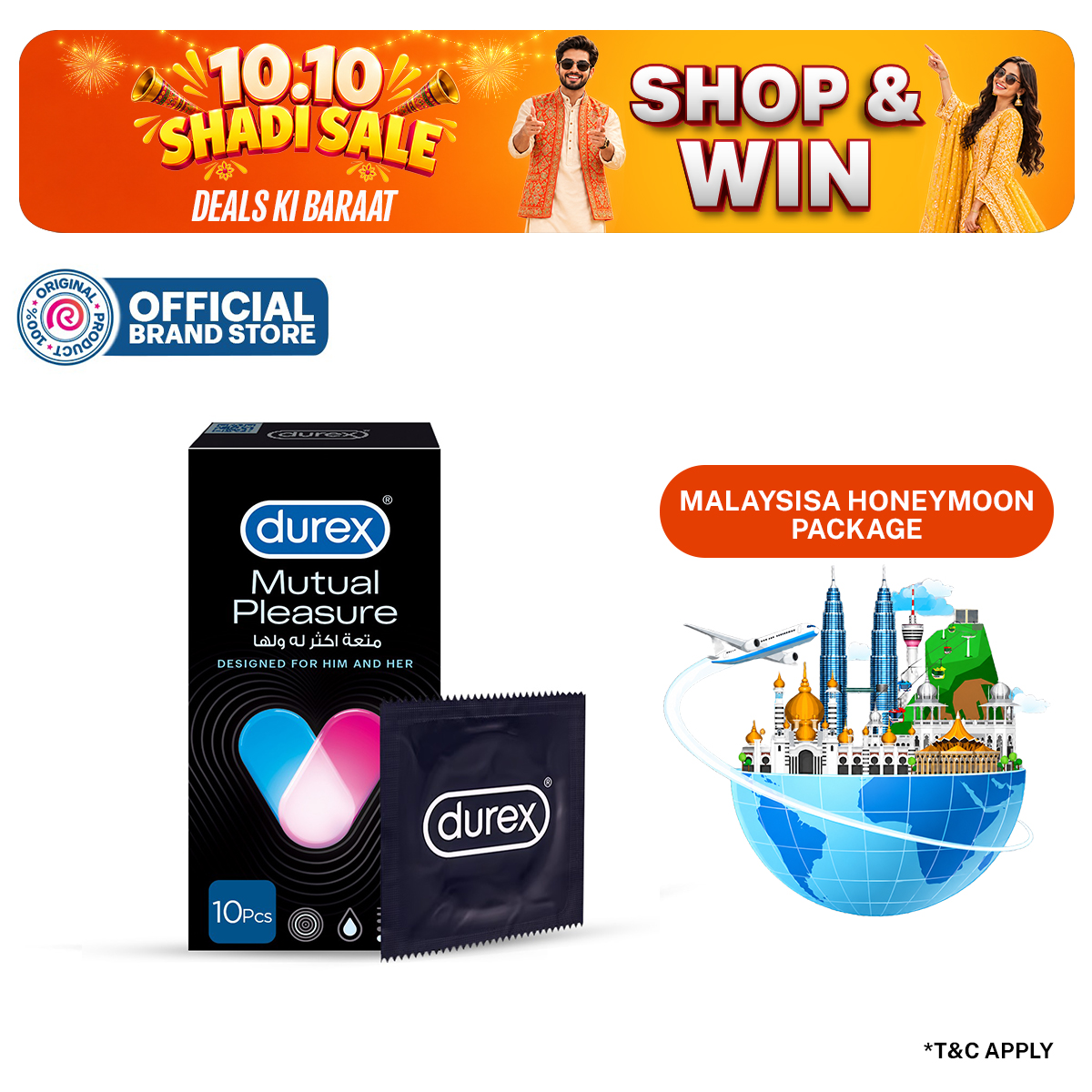 Durex Condoms Mutual Pleasure 10 Pieces