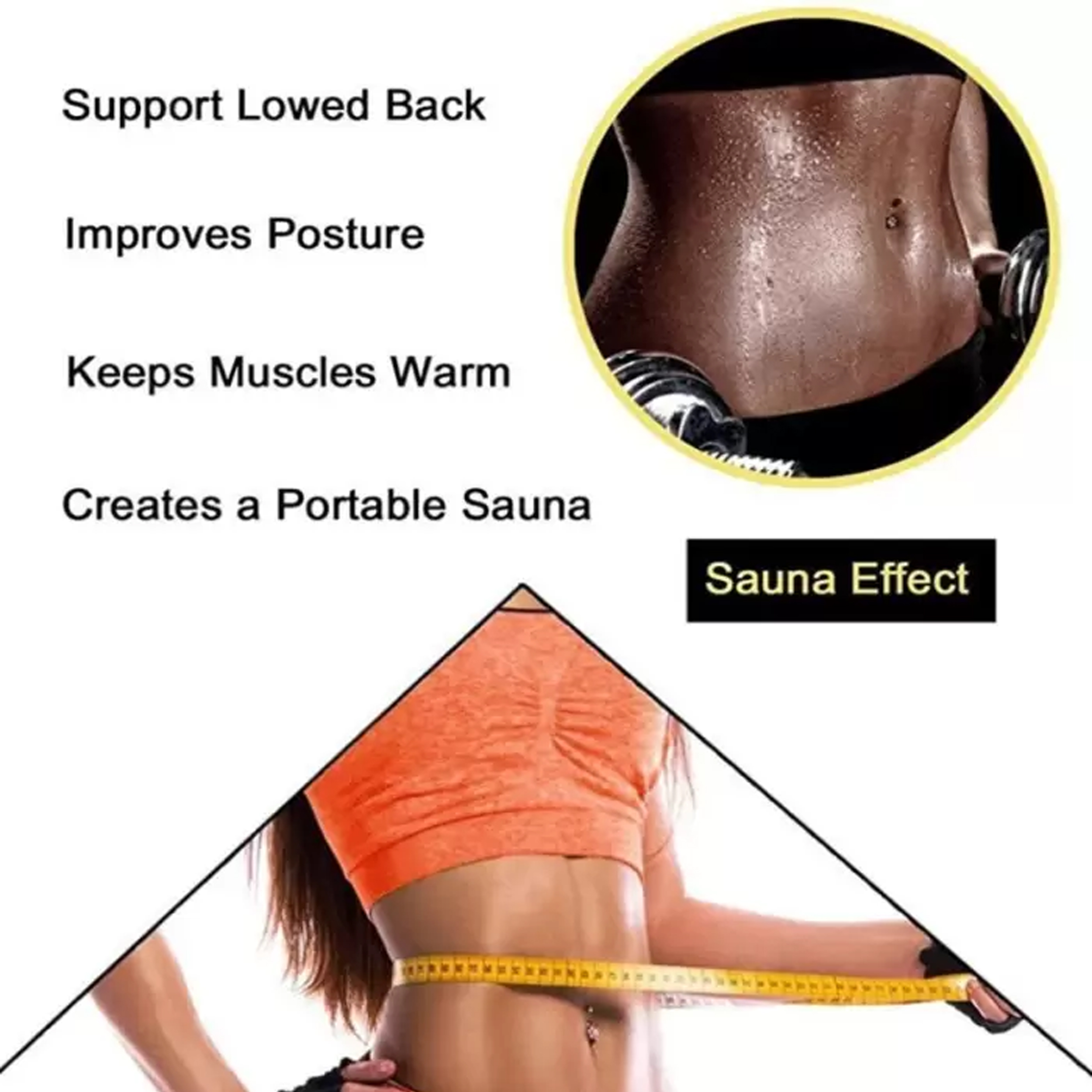 High Quality Unisex Hot Body Shaper Belt / Original Slimming Waist Trainer Yoga Slim Belt Abdomen Belly Belt Bodysuit Shapers / Genuine Neotex Stretchable Hot Body Belt / Adjustable Tummy Sweating Fat burner / Weight Loss Sports Belt for Men & Women