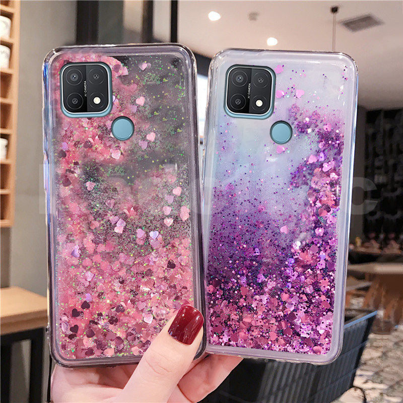 casing hp oppo a15 glitter air