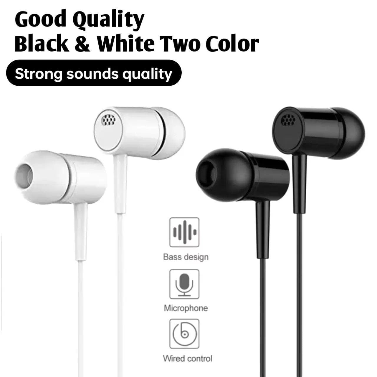 Y1 Handsfree Wired Earphones with Mic | High Quality Stereo Bass Sound | 3.5mm Jack Universal Compatibility | Comfortable In-Ear Headphones for Gaming, Music & Calls – Best for PUBG, Movies, Android & iPhone price in Pakistan
