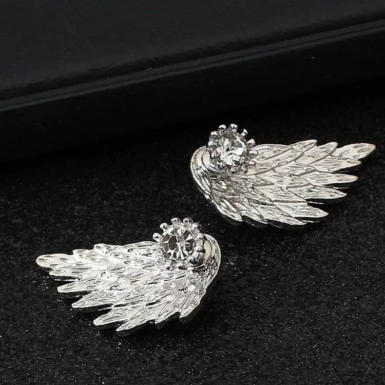 Crystal Earrings Water Droplets/angel Wing Earring For Women