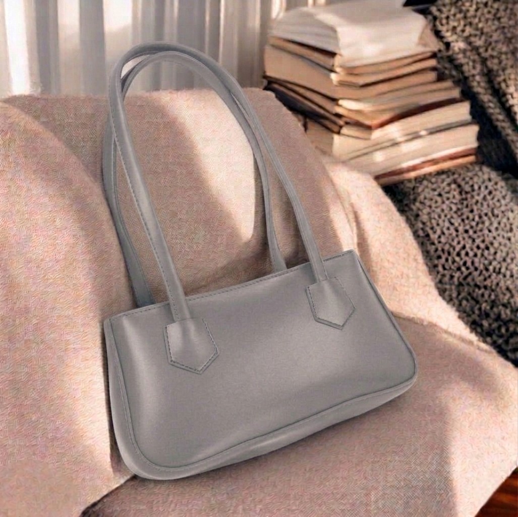 Premium Leather Shoulder Bag for Women - Fashionable Solid Color Underarm Bag & Elegant Handbag, Stylish Ladies Classic Evening Tote Purse