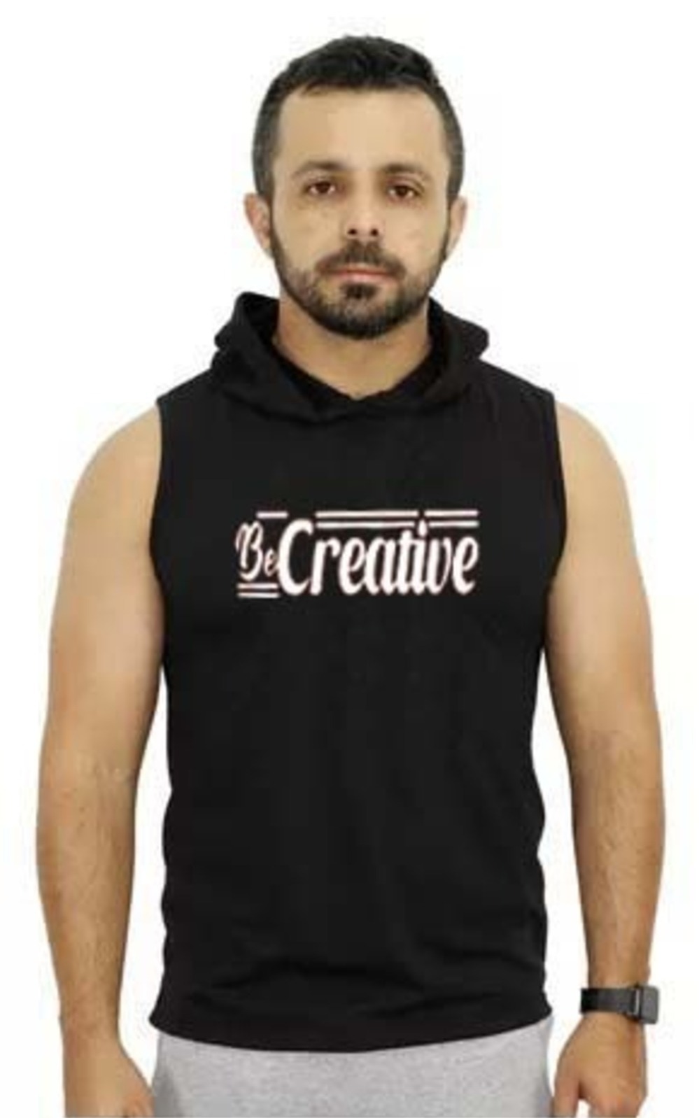 Men's Clothing Summer hoode and Black Gym wear and comfortable