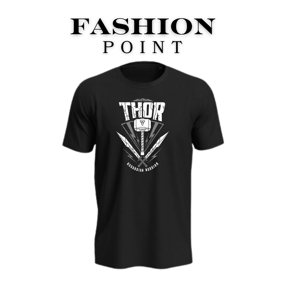 FashionPoint - Thor Asgardian Warrior Printed New Desighn Print Roud Neck Half Sleeves Tshirt  For Men and  Boys