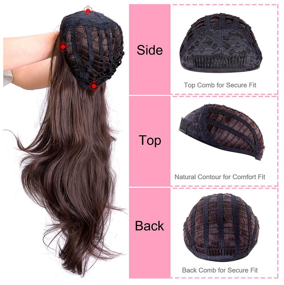 Full Head Wig Extensions Short Hairstyle  – Hair Extension For Girls, Layered Wig with Bangs, Soft Synthetic Hair for Everyday Wear, Work, and Holidays