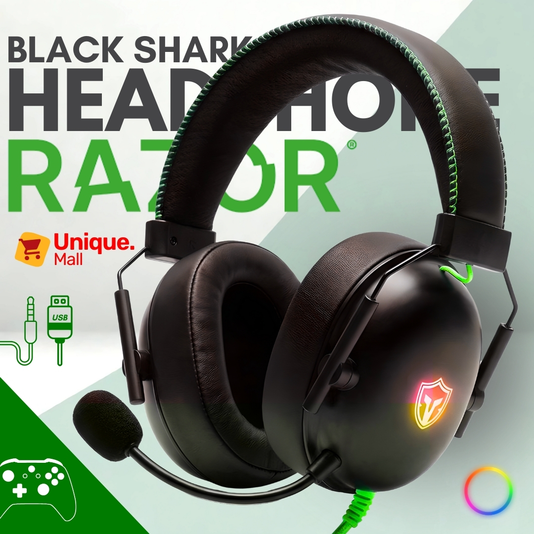 Professional Wired Gaming Headset with Mic  Premium 3D Surround Sound Over-Ear Headphones  Universal Multi-Platform Gaming Headphone for PUBG, PC, Laptop, Mobile, PS4, PS5, Xbox  Noise-Isolating Ergonomic Audio Gear – Unique Mall