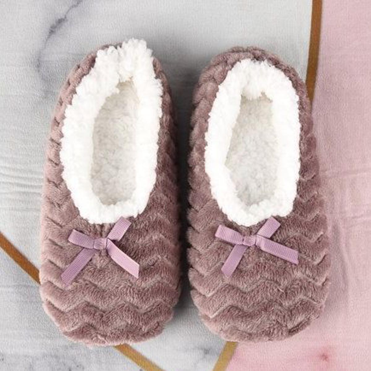 Women's indoor warm soft plush slippers