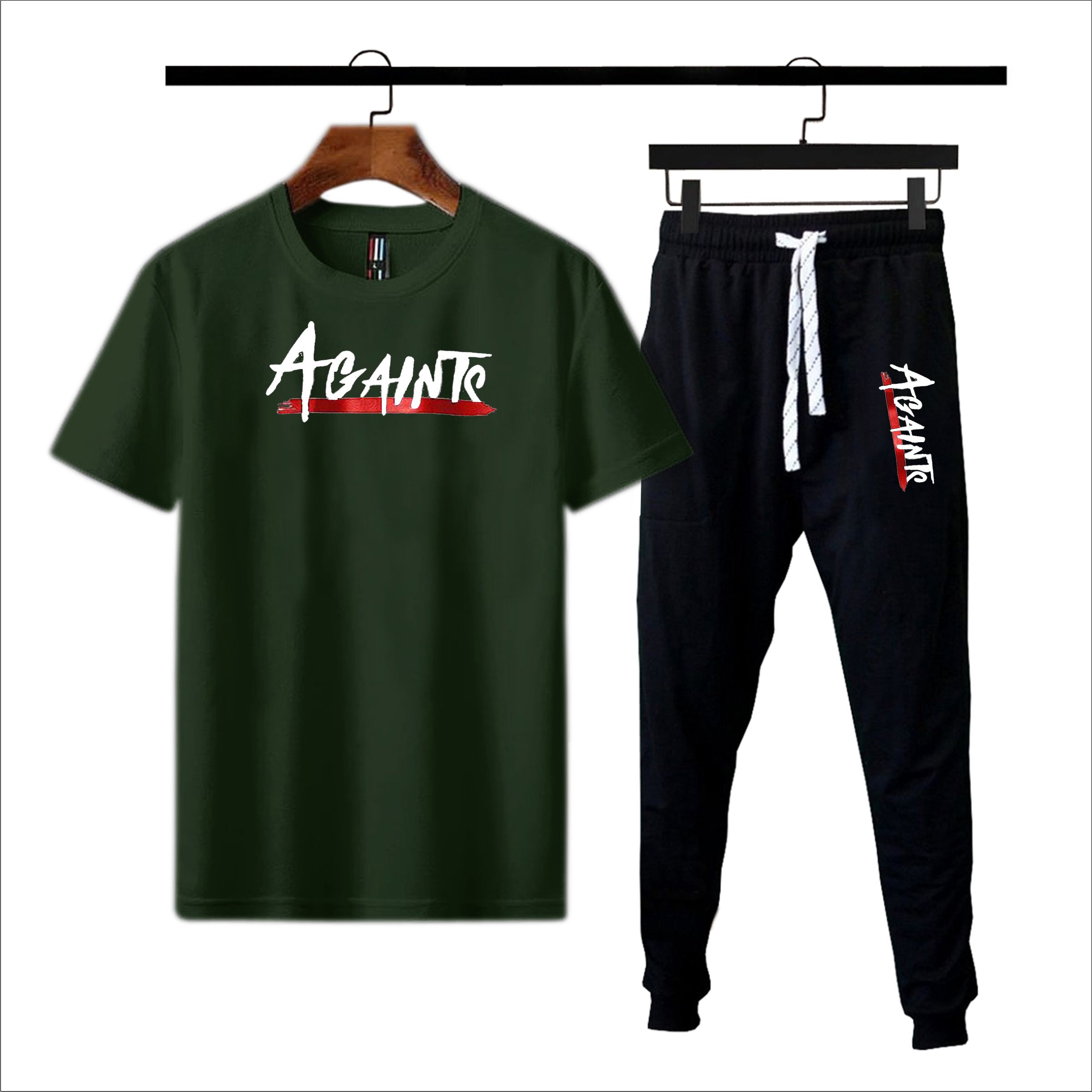 Againtr Printed Summer Tracksuit Trouser & T Shirt For Men