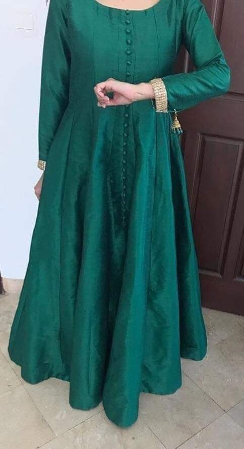 raw silk long frocks