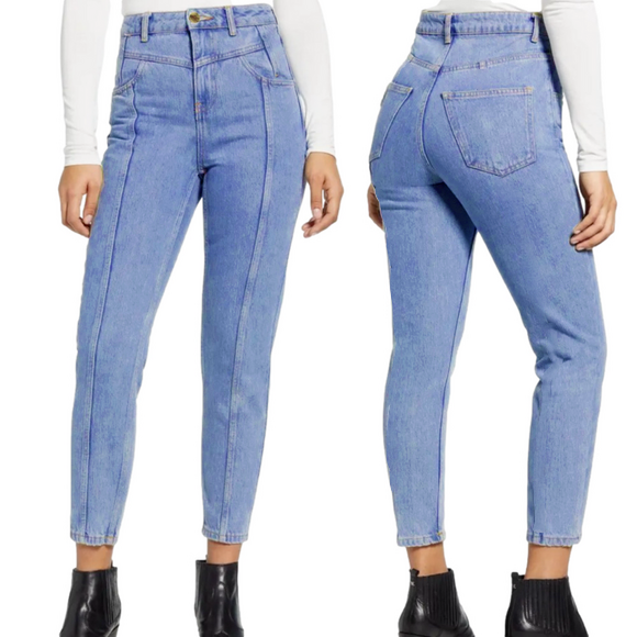 High Waist Girls Jeans – Slim Fit Stretchable Denim Pants