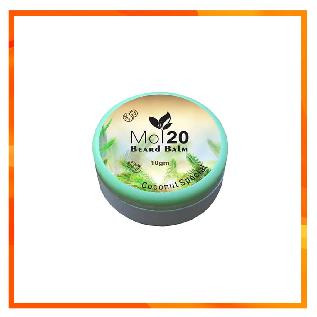 Mol20 Beard Balm - 10gm - Coconut Flavor