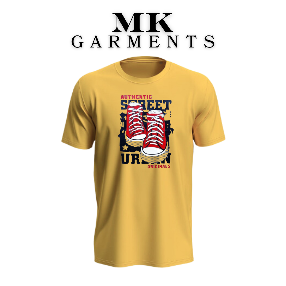 MK Garments -  Authentic Shoes  Printed New Desighn  Primium Half Sleeves Round Neck Casual Tshirt For Men And Boys