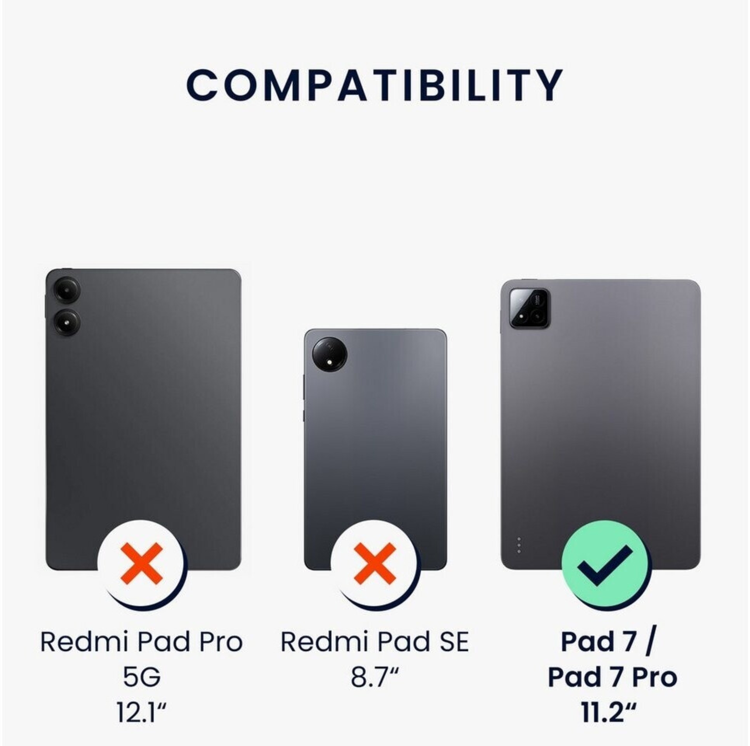 for Xiaomi Mi Pad 7/7 Pro 11.2 inch Cover Full Coverage Corner Soft TPU Shockproof