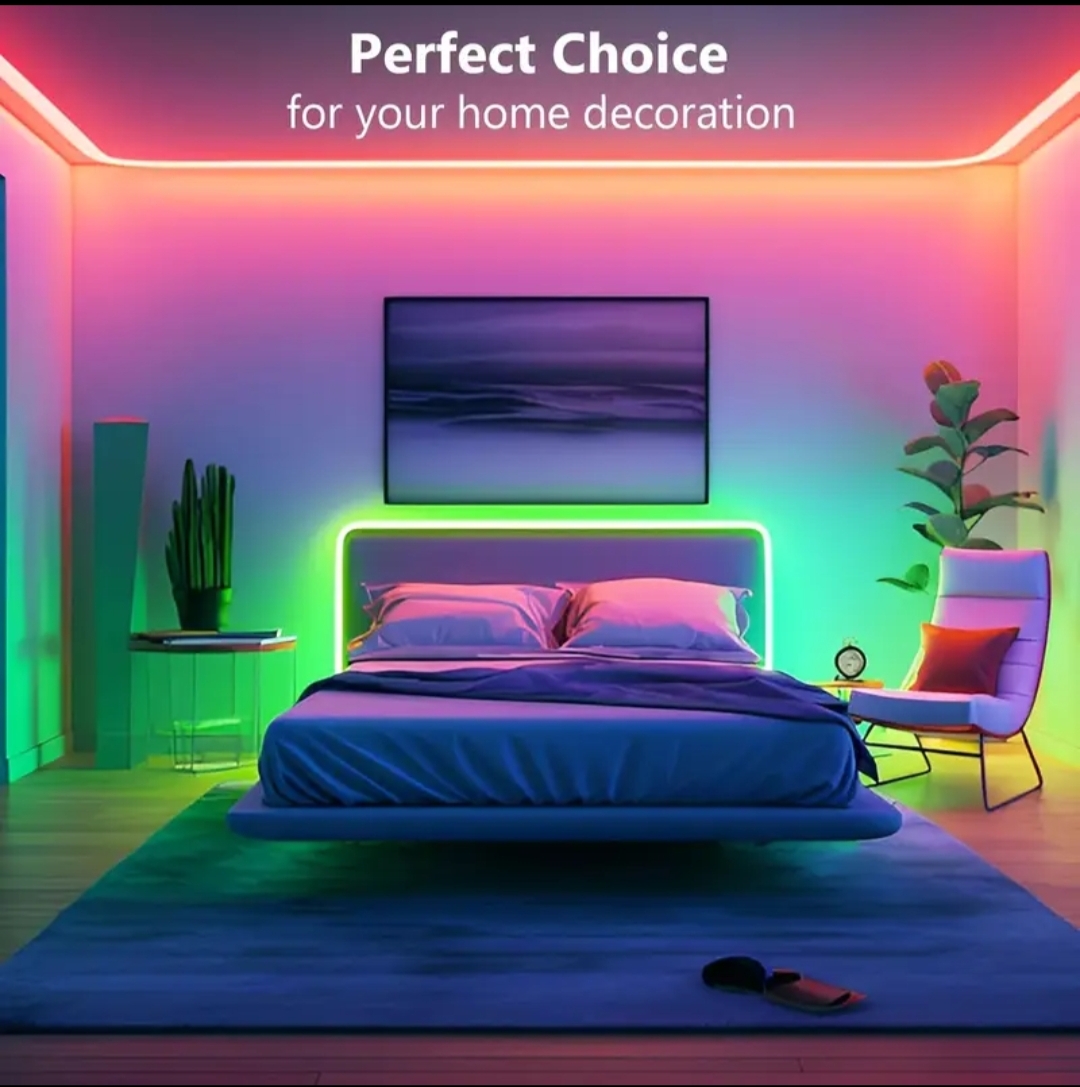Twilight RGB 5050 LED Strip Light 2M, Adhesive, Mobile app Control, Multi Color Changing Smart LED Lights for Room, TV Backlight, Gaming Setup, Music Sync, Remote Control Decoration Lights