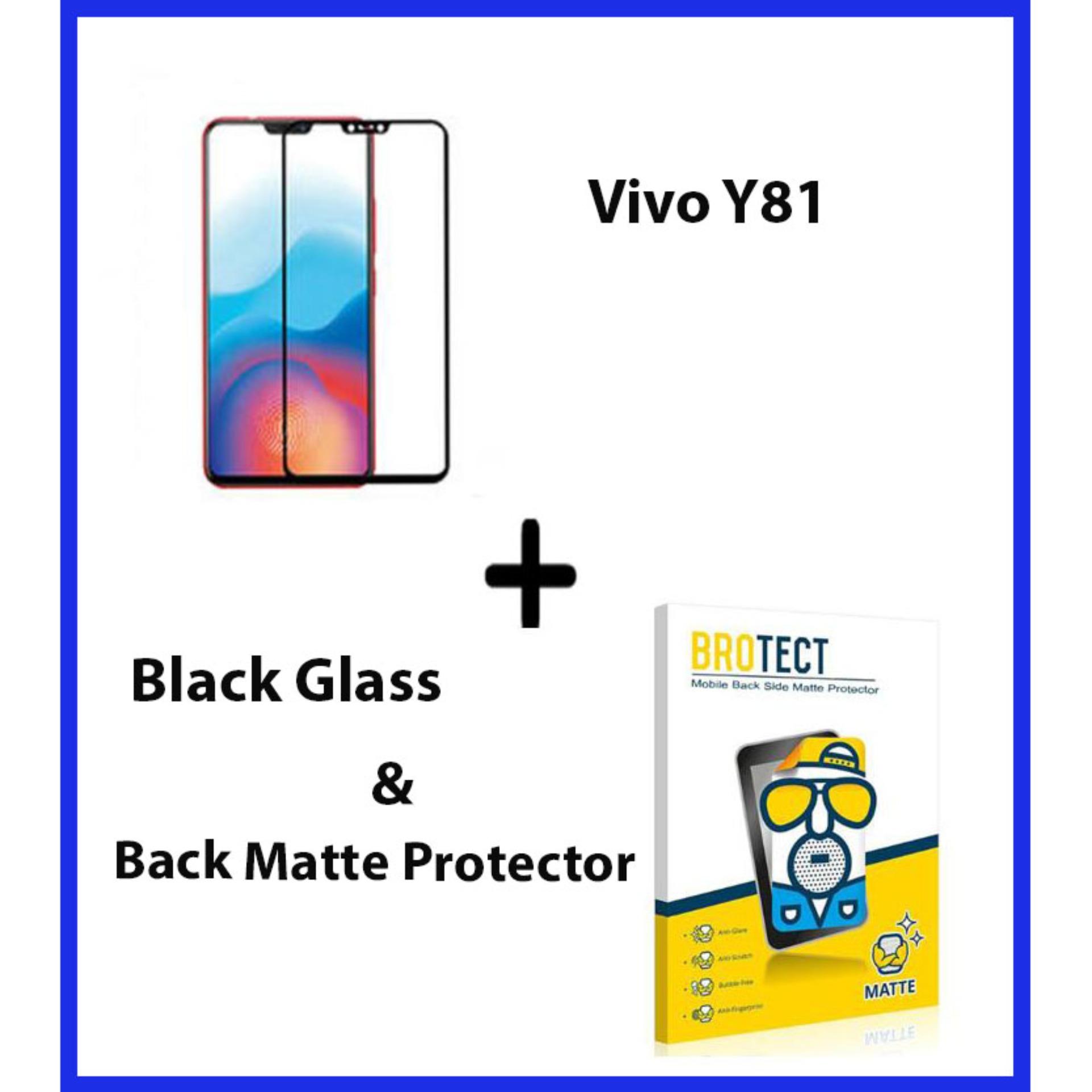 Vivo Y81 Full Black 9D5D6D10D11D21D Tempered Glass Screen
