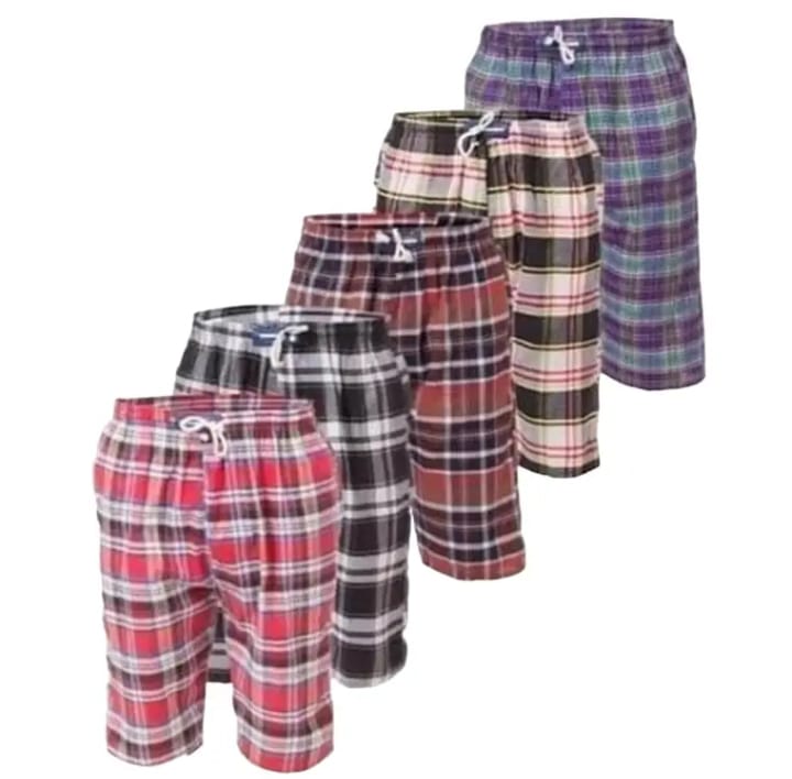 Pack Of 2 | Summer Cotton Quarter Shorts For Men | With Two Side Pockets Only | Multicolor.