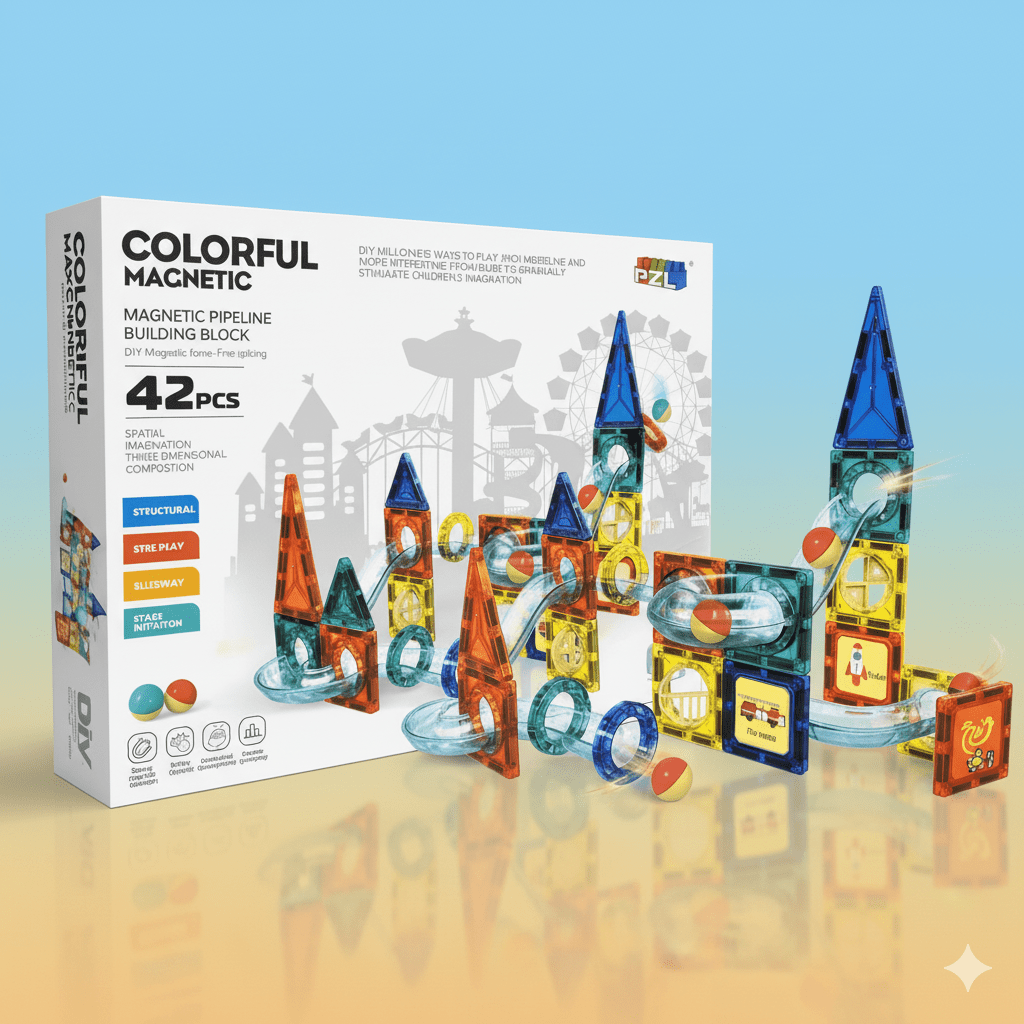 Magnetic Tiles Building Blocks for Kids – STEM Educational Toy