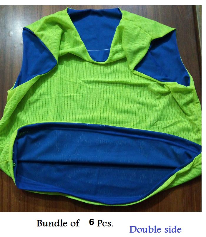 6 Pcs.Football Bibs Vest In Mesh Training Vest  blue vest football hockey vest green Multi colour