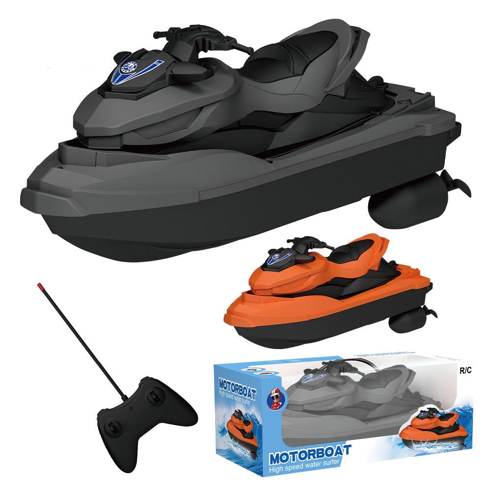 Speed ​​racing RC Car Motorboat Remote Control JET SKI Vehicle toy, Four-way remote control motorboat electric racing remote control boat 2.4g children's toy Cell Operated RC toys for boys and girls 1:20 scale Model best gifts for birthday or Exam results
